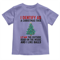 I Identify as a Christmas Tree Toddler T Shirt Funny Lit and Dead Inside Holiday Humor - Wonder Print Shop
