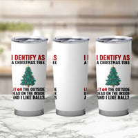 I Identify as a Christmas Tree Tumbler Cup Funny Lit and Dead Inside Holiday Humor - Wonder Print Shop