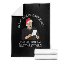 Funny Christmas Jesus Paternity Test Throw Blanket Joseph You Are Not the Father Holiday Humor - Wonder Print Shop