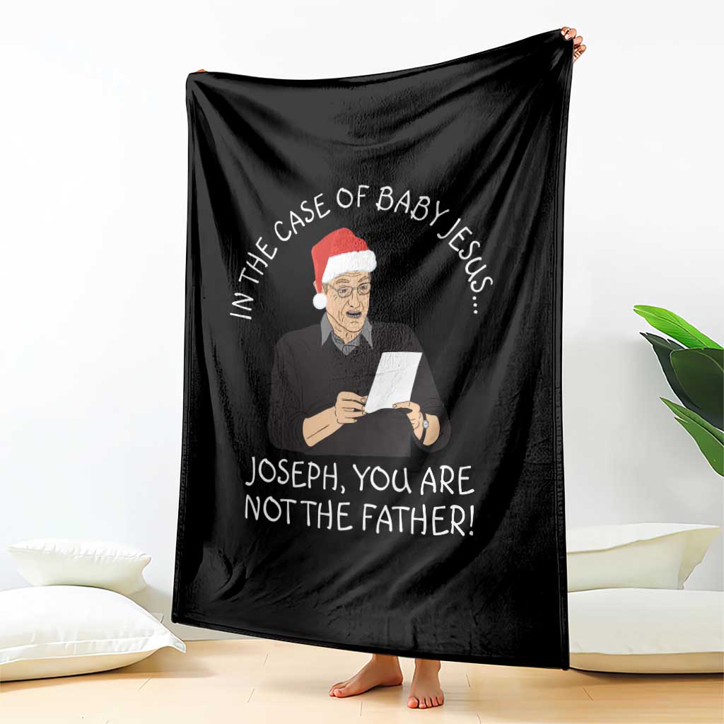 Funny Christmas Jesus Paternity Test Throw Blanket Joseph You Are Not the Father Holiday Humor - Wonder Print Shop