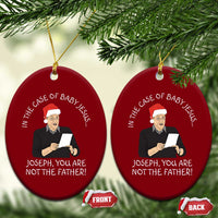 Funny Christmas Jesus Paternity Test Ceramic Ornament Joseph You Are Not the Father Holiday Humor - Wonder Print Shop