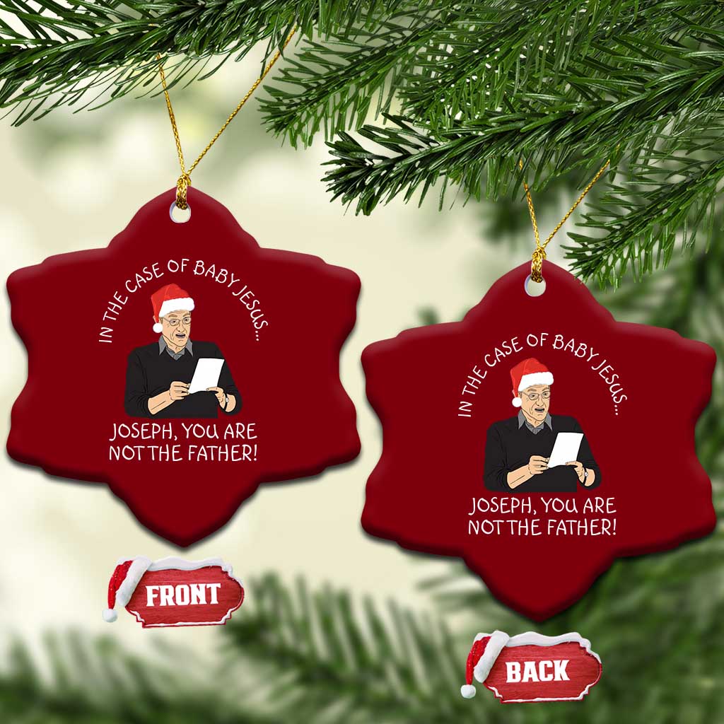 Funny Christmas Jesus Paternity Test Ceramic Ornament Joseph You Are Not the Father Holiday Humor - Wonder Print Shop