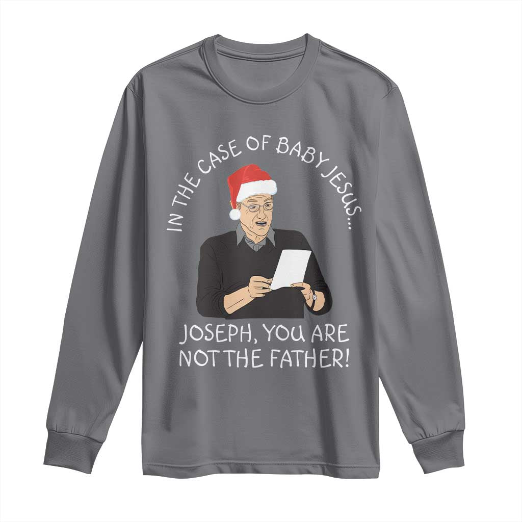 Funny Christmas Jesus Paternity Test Long Sleeve Shirt Joseph You Are Not the Father Holiday Humor - Wonder Print Shop