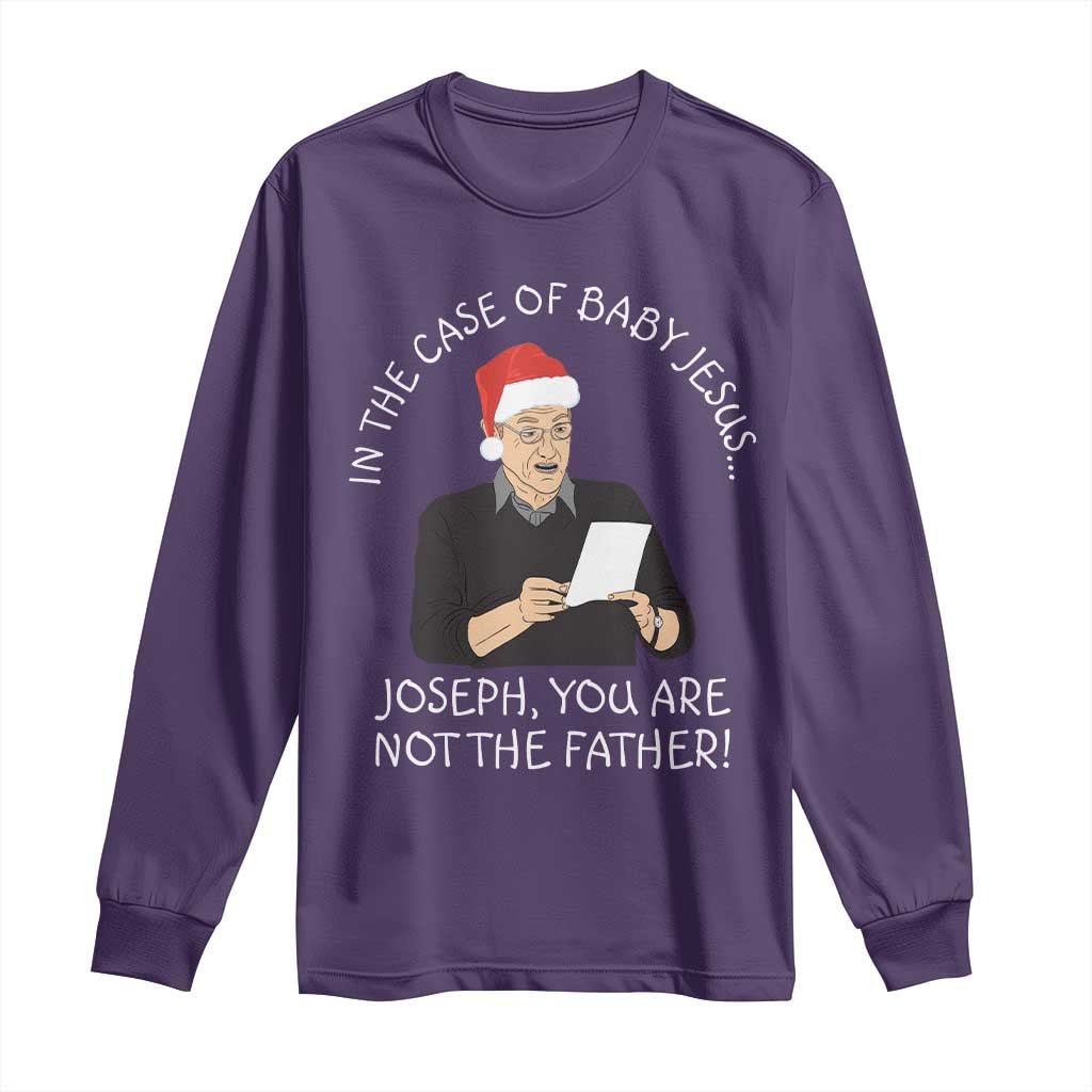 Funny Christmas Jesus Paternity Test Long Sleeve Shirt Joseph You Are Not the Father Holiday Humor - Wonder Print Shop