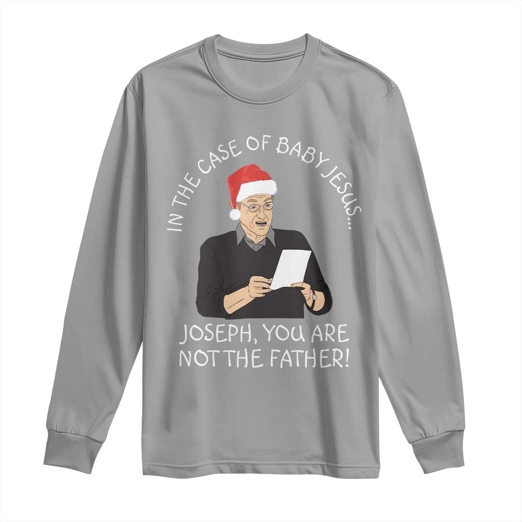 Funny Christmas Jesus Paternity Test Long Sleeve Shirt Joseph You Are Not the Father Holiday Humor - Wonder Print Shop