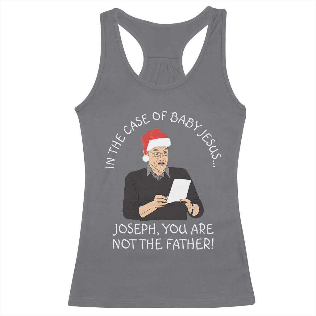 Funny Christmas Jesus Paternity Test Racerback Tank Top Joseph You Are Not the Father Holiday Humor - Wonder Print Shop