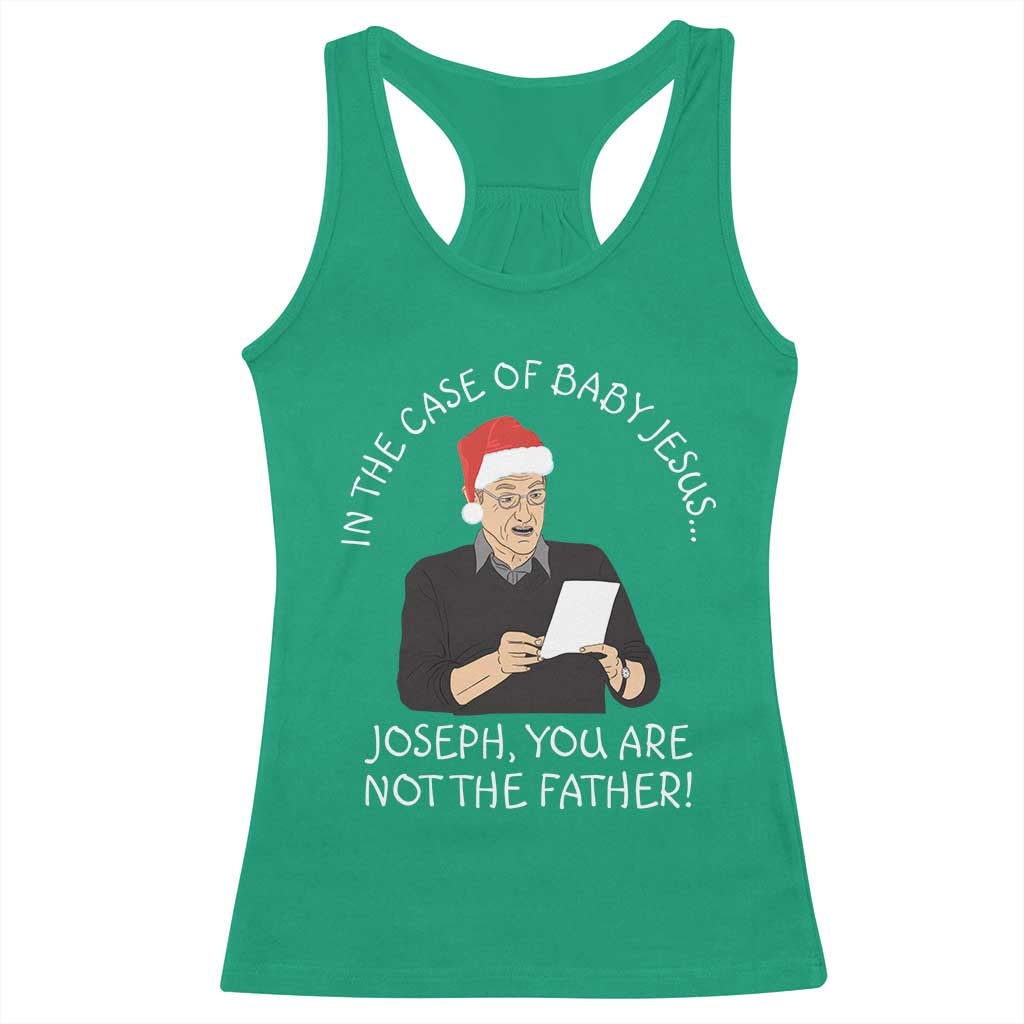 Funny Christmas Jesus Paternity Test Racerback Tank Top Joseph You Are Not the Father Holiday Humor - Wonder Print Shop
