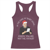 Funny Christmas Jesus Paternity Test Racerback Tank Top Joseph You Are Not the Father Holiday Humor - Wonder Print Shop