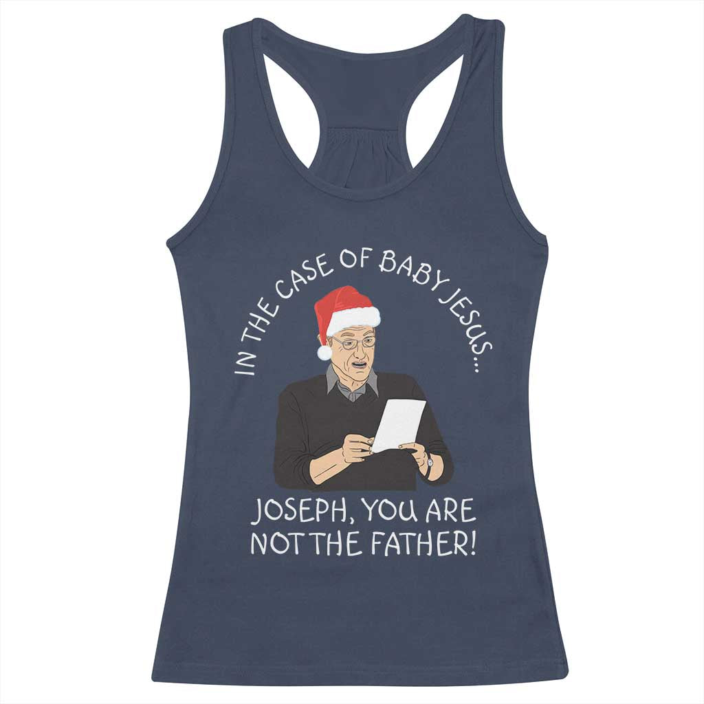 Funny Christmas Jesus Paternity Test Racerback Tank Top Joseph You Are Not the Father Holiday Humor - Wonder Print Shop