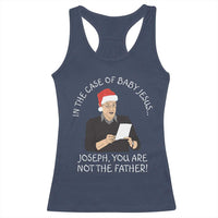 Funny Christmas Jesus Paternity Test Racerback Tank Top Joseph You Are Not the Father Holiday Humor - Wonder Print Shop