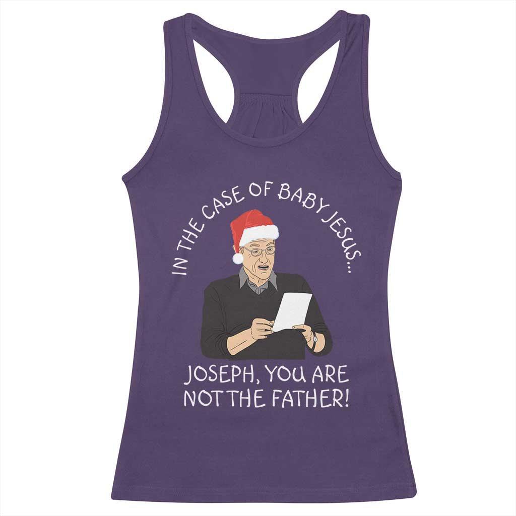 Funny Christmas Jesus Paternity Test Racerback Tank Top Joseph You Are Not the Father Holiday Humor - Wonder Print Shop
