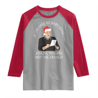 Funny Christmas Jesus Paternity Test Raglan Shirt Joseph You Are Not the Father Holiday Humor - Wonder Print Shop