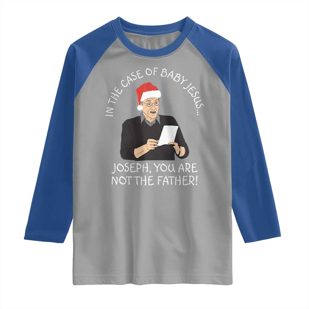 Funny Christmas Jesus Paternity Test Raglan Shirt Joseph You Are Not the Father Holiday Humor - Wonder Print Shop