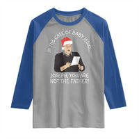 Funny Christmas Jesus Paternity Test Raglan Shirt Joseph You Are Not the Father Holiday Humor - Wonder Print Shop