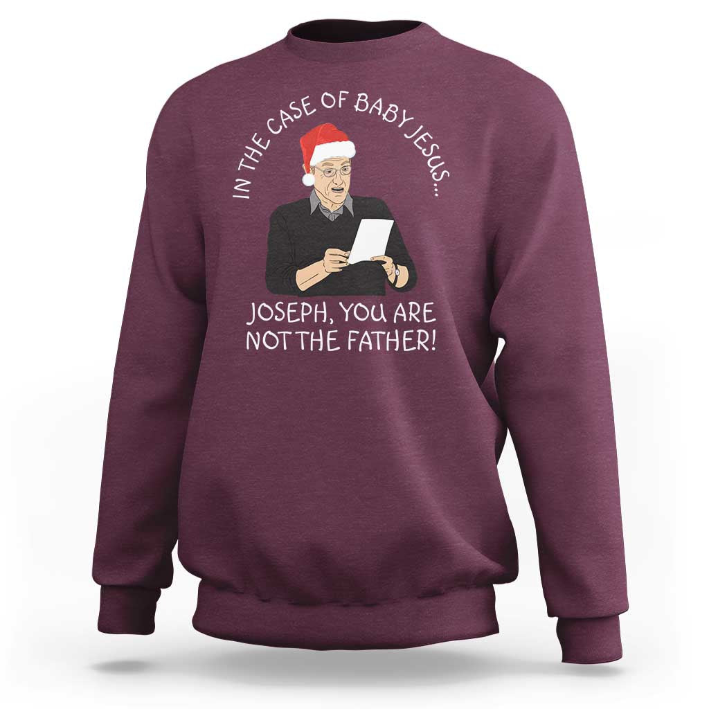 Funny Christmas Jesus Paternity Test Sweatshirt Joseph You Are Not the Father Holiday Humor - Wonder Print Shop