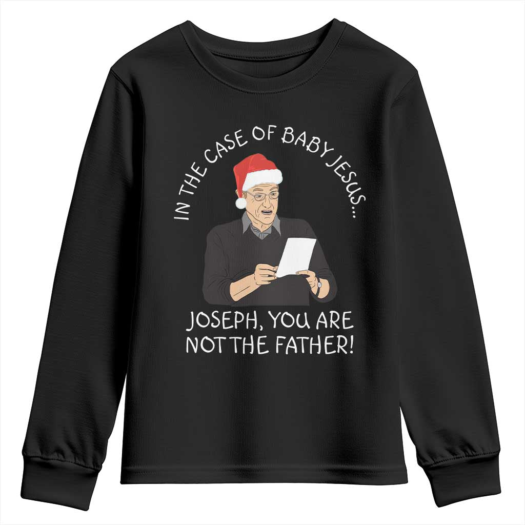 Funny Christmas Jesus Paternity Test Youth Sweatshirt Joseph You Are Not the Father Holiday Humor - Wonder Print Shop