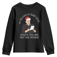 Funny Christmas Jesus Paternity Test Youth Sweatshirt Joseph You Are Not the Father Holiday Humor - Wonder Print Shop
