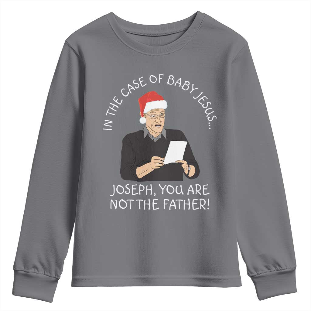 Funny Christmas Jesus Paternity Test Youth Sweatshirt Joseph You Are Not the Father Holiday Humor - Wonder Print Shop
