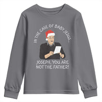 Funny Christmas Jesus Paternity Test Youth Sweatshirt Joseph You Are Not the Father Holiday Humor - Wonder Print Shop