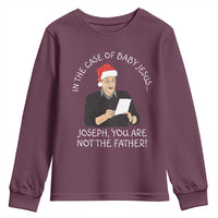 Funny Christmas Jesus Paternity Test Youth Sweatshirt Joseph You Are Not the Father Holiday Humor - Wonder Print Shop
