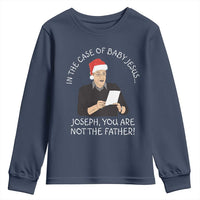 Funny Christmas Jesus Paternity Test Youth Sweatshirt Joseph You Are Not the Father Holiday Humor - Wonder Print Shop