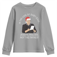 Funny Christmas Jesus Paternity Test Youth Sweatshirt Joseph You Are Not the Father Holiday Humor - Wonder Print Shop