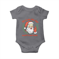 Funny Santa He is On the List Christmas Baby Onesie Sassy Retro Holiday Humor - Wonder Print Shop