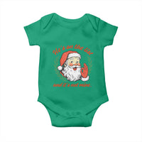 Funny Santa He is On the List Christmas Baby Onesie Sassy Retro Holiday Humor - Wonder Print Shop