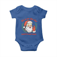 Funny Santa He is On the List Christmas Baby Onesie Sassy Retro Holiday Humor - Wonder Print Shop