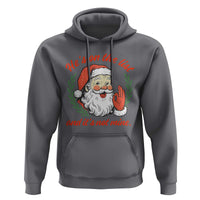 Funny Santa He is On the List Christmas Hoodie Sassy Retro Holiday Humor - Wonder Print Shop
