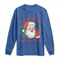 Funny Santa He is On the List Christmas Long Sleeve Shirt Sassy Retro Holiday Humor - Wonder Print Shop
