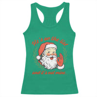 Funny Santa He is On the List Christmas Racerback Tank Top Sassy Retro Holiday Humor - Wonder Print Shop