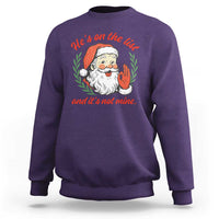 Funny Santa He is On the List Christmas Sweatshirt Sassy Retro Holiday Humor - Wonder Print Shop