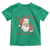 Funny Santa He is On the List Christmas Toddler T Shirt Sassy Retro Holiday Humor - Wonder Print Shop