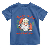 Funny Santa He is On the List Christmas Toddler T Shirt Sassy Retro Holiday Humor - Wonder Print Shop