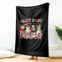 Funny Silent Night Nurse Christmas Throw Blanket Festive Meds and Holiday Medical Humor - Wonder Print Shop
