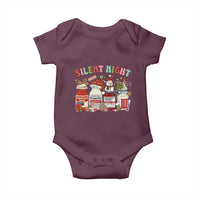 Funny Silent Night Nurse Christmas Baby Onesie Festive Meds and Holiday Medical Humor - Wonder Print Shop