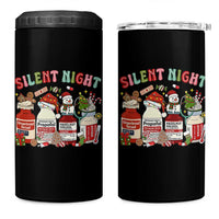 Funny Silent Night Nurse Christmas 4 in 1 Can Cooler Tumbler Festive Meds and Holiday Medical Humor - Wonder Print Shop