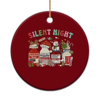 Funny Silent Night Nurse Christmas Ceramic Ornament Festive Meds and Holiday Medical Humor - Wonder Print Shop