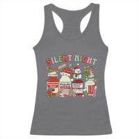 Funny Silent Night Nurse Christmas Racerback Tank Top Festive Meds and Holiday Medical Humor - Wonder Print Shop