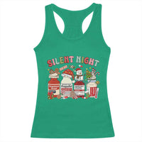 Funny Silent Night Nurse Christmas Racerback Tank Top Festive Meds and Holiday Medical Humor - Wonder Print Shop