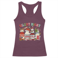 Funny Silent Night Nurse Christmas Racerback Tank Top Festive Meds and Holiday Medical Humor - Wonder Print Shop
