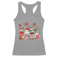 Funny Silent Night Nurse Christmas Racerback Tank Top Festive Meds and Holiday Medical Humor - Wonder Print Shop