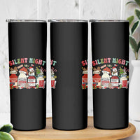 Funny Silent Night Nurse Christmas Skinny Tumbler Festive Meds and Holiday Medical Humor - Wonder Print Shop