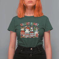 Funny Silent Night Nurse Christmas T Shirt For Women Festive Meds and Holiday Medical Humor - Wonder Print Shop
