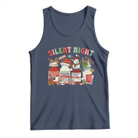 Funny Silent Night Nurse Christmas Tank Top Festive Meds and Holiday Medical Humor - Wonder Print Shop