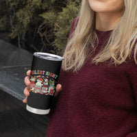 Funny Silent Night Nurse Christmas Tumbler Cup Festive Meds and Holiday Medical Humor - Wonder Print Shop