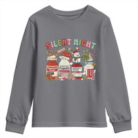 Funny Silent Night Nurse Christmas Youth Sweatshirt Festive Meds and Holiday Medical Humor - Wonder Print Shop