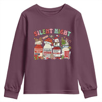Funny Silent Night Nurse Christmas Youth Sweatshirt Festive Meds and Holiday Medical Humor - Wonder Print Shop