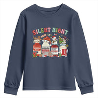 Funny Silent Night Nurse Christmas Youth Sweatshirt Festive Meds and Holiday Medical Humor - Wonder Print Shop
